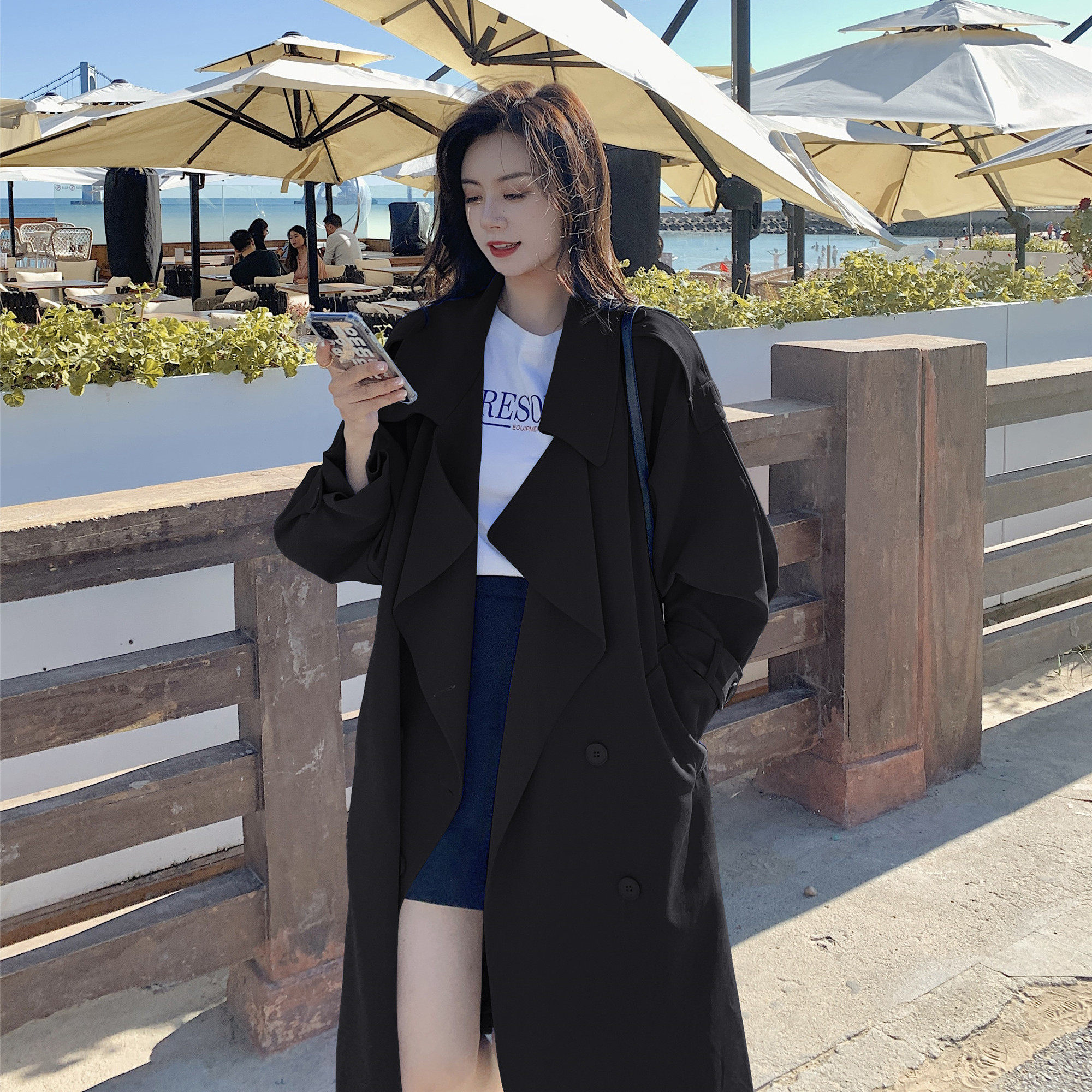 【常年现货】新款克莱因蓝色风衣款浙宝B252-2205-P140-K218，女装风衣，浙宝252