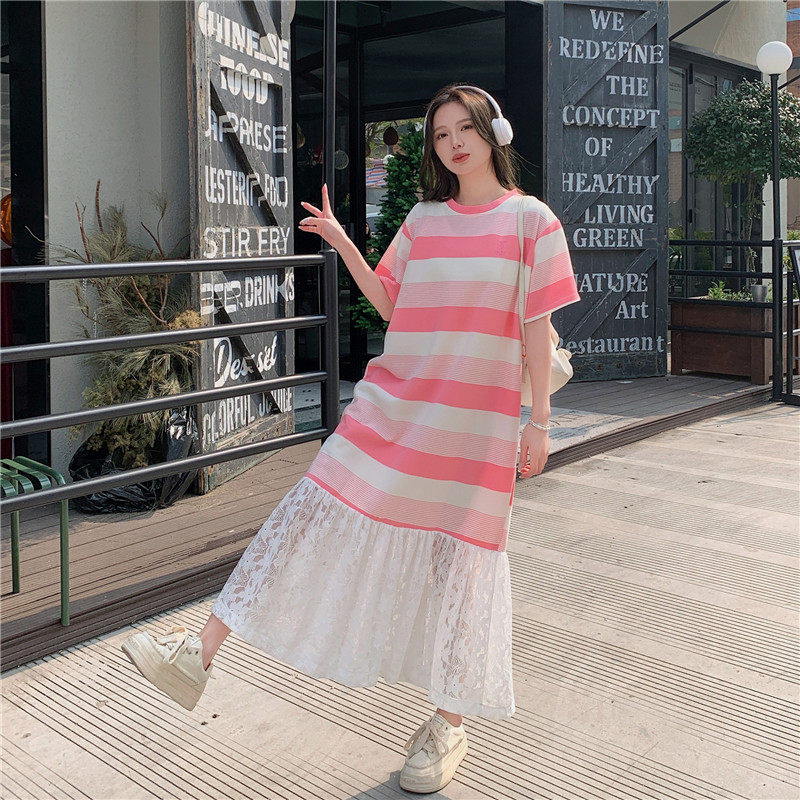 【现货】夏装蕾丝拼接休闲长裙浙宝B261-2456-P100-K168，女装连衣裙，浙宝252