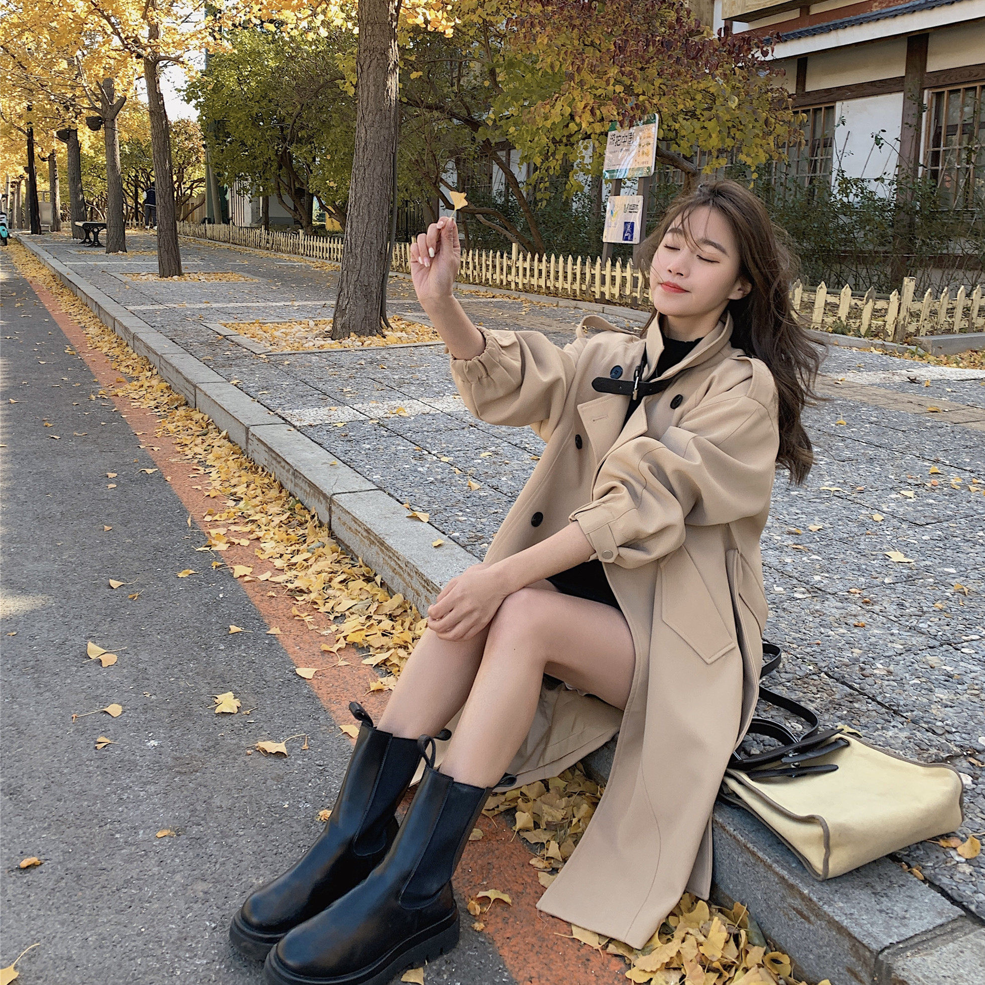 【现货】双排扣百搭中长款风衣浙宝B252-2201-P145-K228，女装风衣，浙宝252