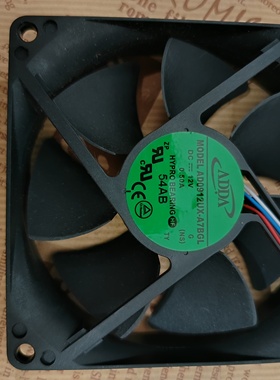 原装ADDA 9025 AD0912UX-A7BGL DC12V 0.50A  4针pwm温控调速风扇