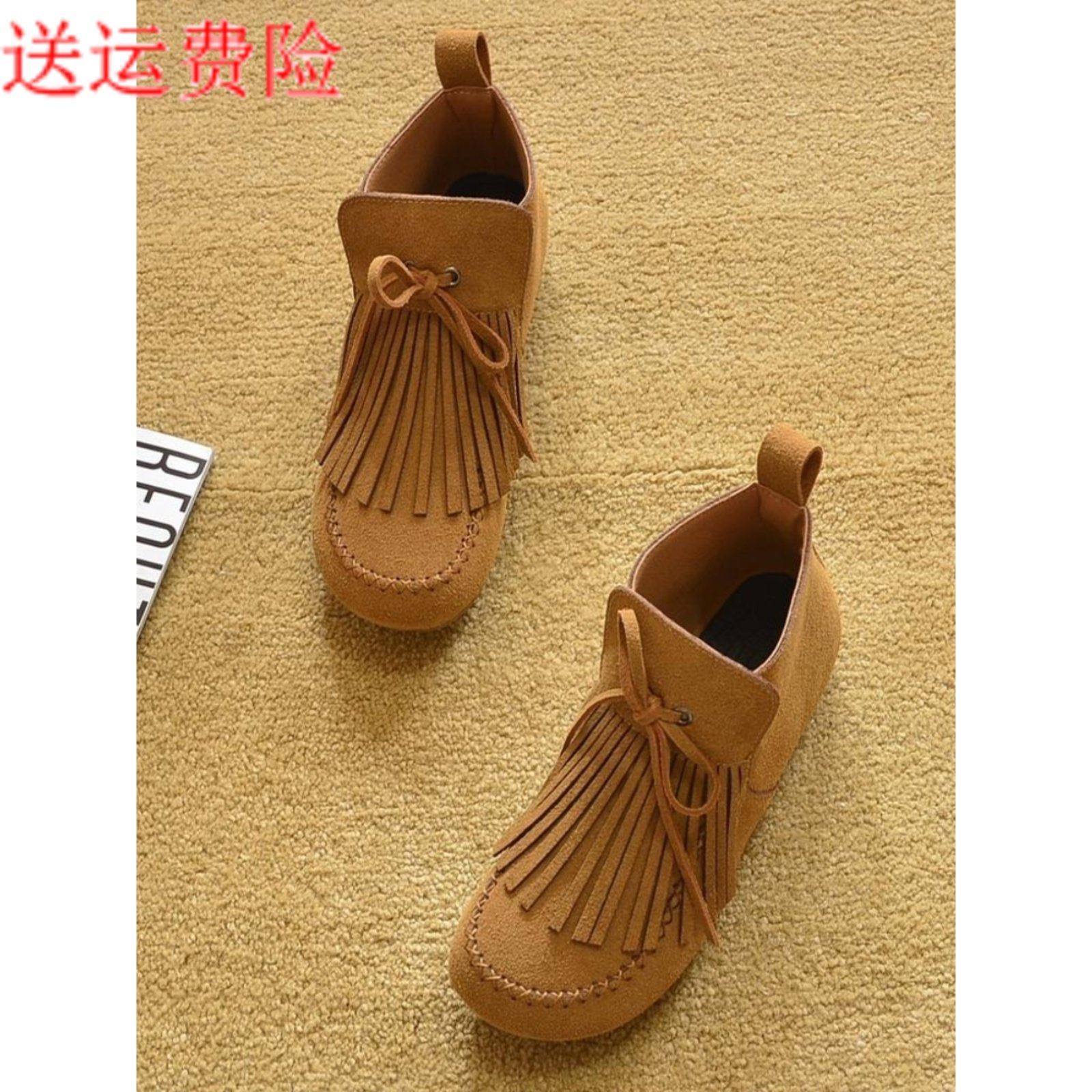休闲短靴平底真皮马丁靴包邮