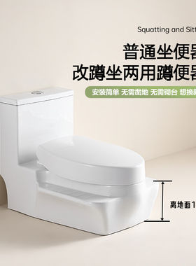 蹲坐两用小户型台式蹲便器马桶改蹲厕免砌台坐厕蹲坑一体式免挖坑