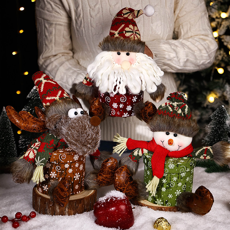 圣诞节创意苹果盒平安夜平安果包装盒糖果罐子圣诞装饰品大号礼盒