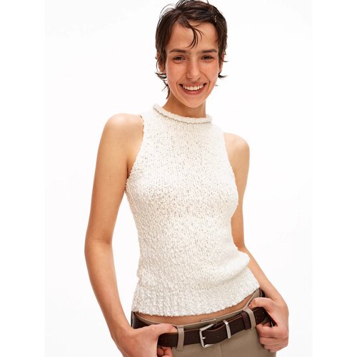 纯欲性感半高领背心女内搭外穿设计感小众别致甜辣妹短款无袖上衣