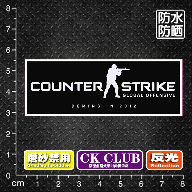 反恐精英射击行李箱旅行箱电脑笔记本冰箱头盔电动汽车磁力贴纸图片