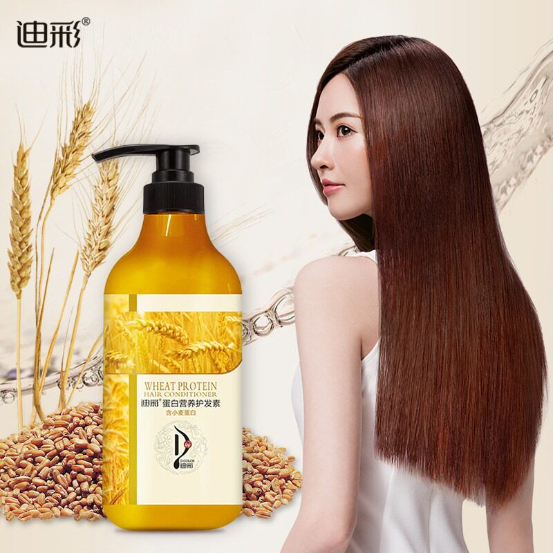 迪彩小麦蛋白营养护发素1L装柔顺顺滑发膜保湿干枯发膜免蒸护发霜
