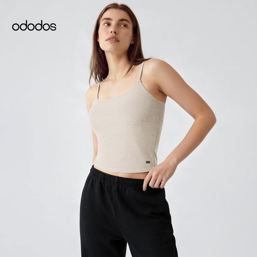 ododos简约修身吊带运动背心女含胸垫健身瑜伽服2026新款百搭上衣