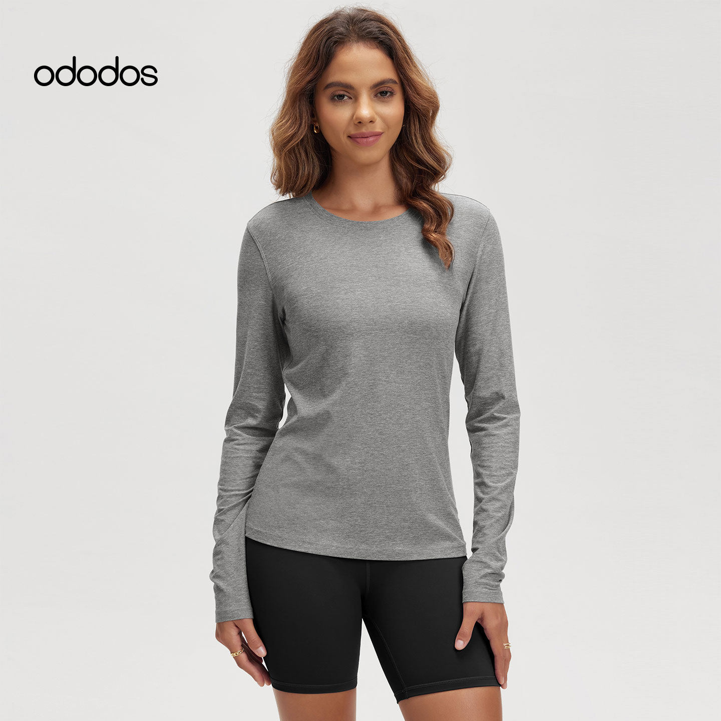 ododos 运动长袖t恤女薄款圆领内搭春秋打底衫普拉提健身绝美上衣,运动服/休闲服装,运动T恤,淘宝优惠券,粉丝福利购,淘宝优惠卷
