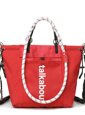 新款防水双面多用mini托特包单肩包斜挎包攀岩绳户外轻便休闲女包