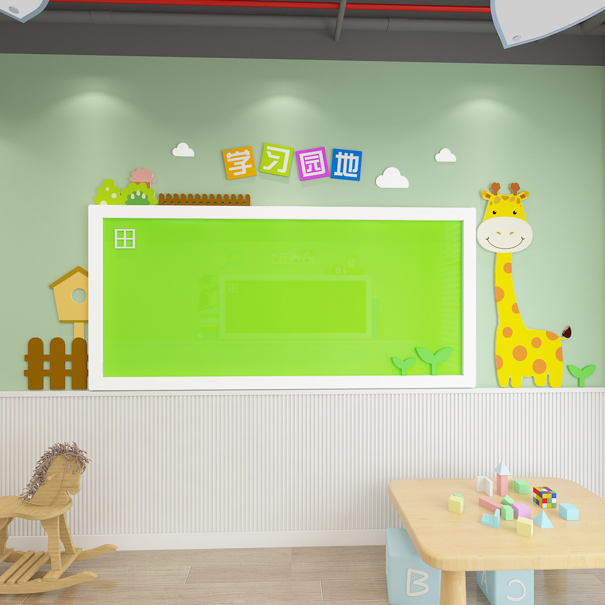 幼儿园主题墙环境布置创设亚克力背胶公告栏家园联系栏展示板包邮