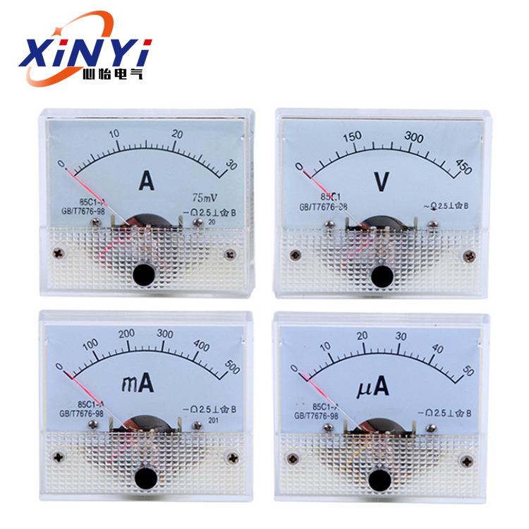 电压表厂家1A2A85C1头直流50uA450V毫安表500MA指针式电流表