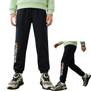 保暖裤 时尚 子秋冬休闲裤 新款 特BU男童加绒裤 弹性裤 中大童宽松长裤