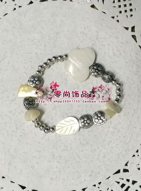 树叶天然贝壳日韩风首饰品包邮