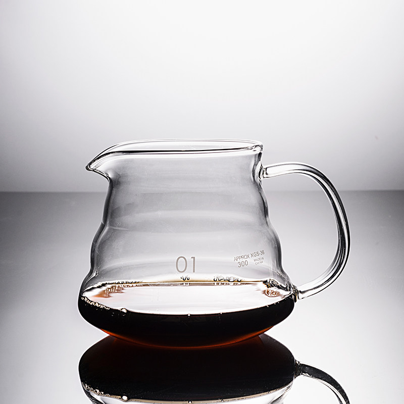 迷你分享壶咖啡壶云朵壶冰滴滤v60玻璃手冲加厚耐热壶冷水壶下壶