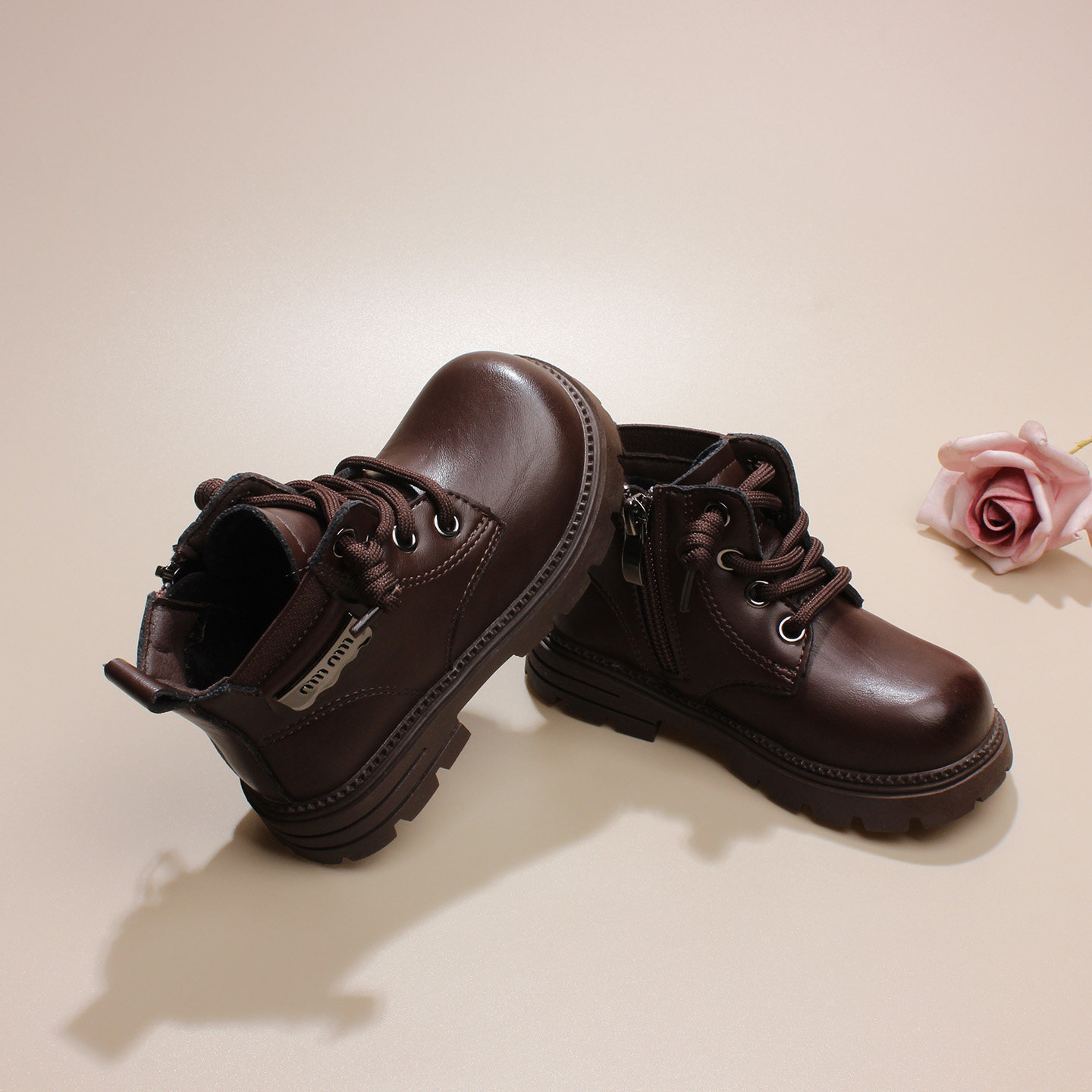 宝宝马丁靴儿童靴子冬季加绒二棉学步鞋男童鞋子小童短靴女童皮靴