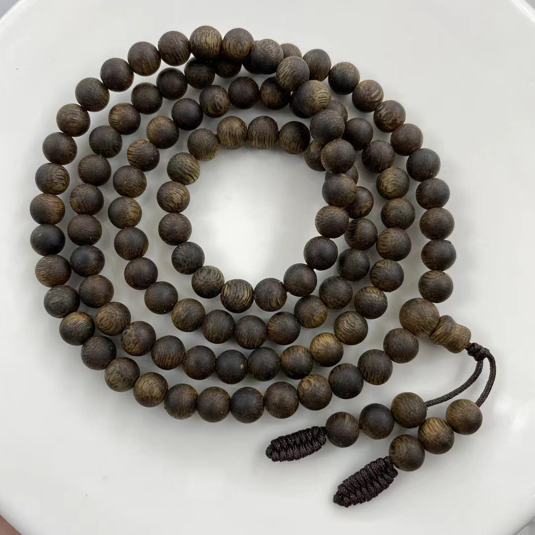 正宗九九九分沉水浮海南奇楠沉香手串保真6mm原木老料佛珠手链