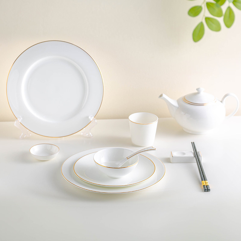 散件搭配 金边骨瓷摆台餐具酒店餐厅中式宫廷风碗盘碟可定制logo,餐饮具,碗,淘宝优惠券,粉丝福利购,淘宝优惠卷