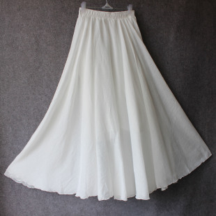 处理款 白色纱质半身裙女长裙垂感仙气大摆裙显瘦气质高级百搭裙子