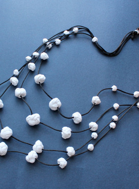 包邮杨丽萍大爱复古布球吊坠项链