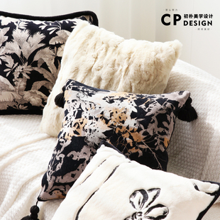 法式 极简美式 沙发抱枕飘窗靠垫民宿样板间酒店 轻奢意式 高级感宋式