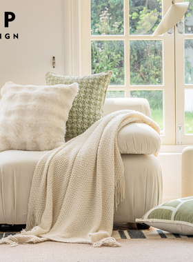 极简轻奢法式美式绿色小香风雪尼尔抱枕靠垫靠枕套床头沙发客厅