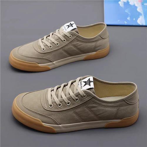 透气薄款男布鞋新款系带休闲男鞋