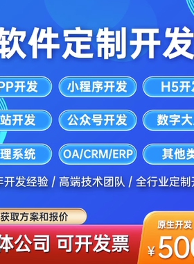 软件开发定制小程序公众号JAVA计算机编程安卓web开发制作