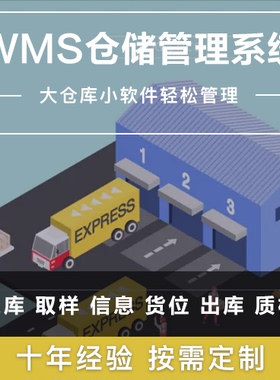 WMS仓储管理系统工厂仓库存储物料管控制造业看板企业软件定制ERP