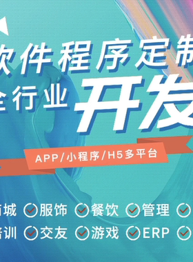 软件开发定制app代制作社交app开发电脑软件制作商城java代码编写