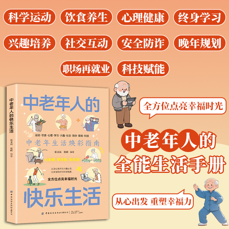 中老年人的快乐生活 科学运动饮食养生心理健康终身学习 兴趣培养社交互动安全防诈晚年规划 科技赋能职场再就业图片