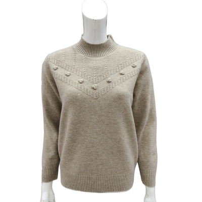 半高领羊毛衫女妈妈毛衣纯色时尚