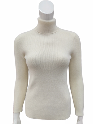 冬季高领毛衣女坑条内搭羊毛衫