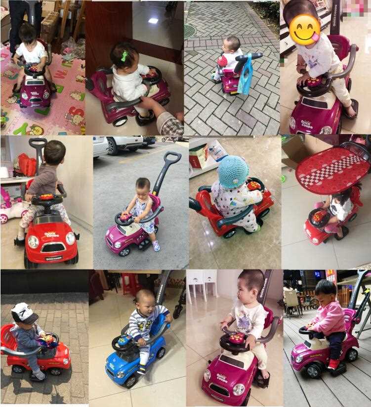 婴儿童溜溜车扭扭车四轮学步滑行车可坐宝宝万向轮音乐推把玩具车