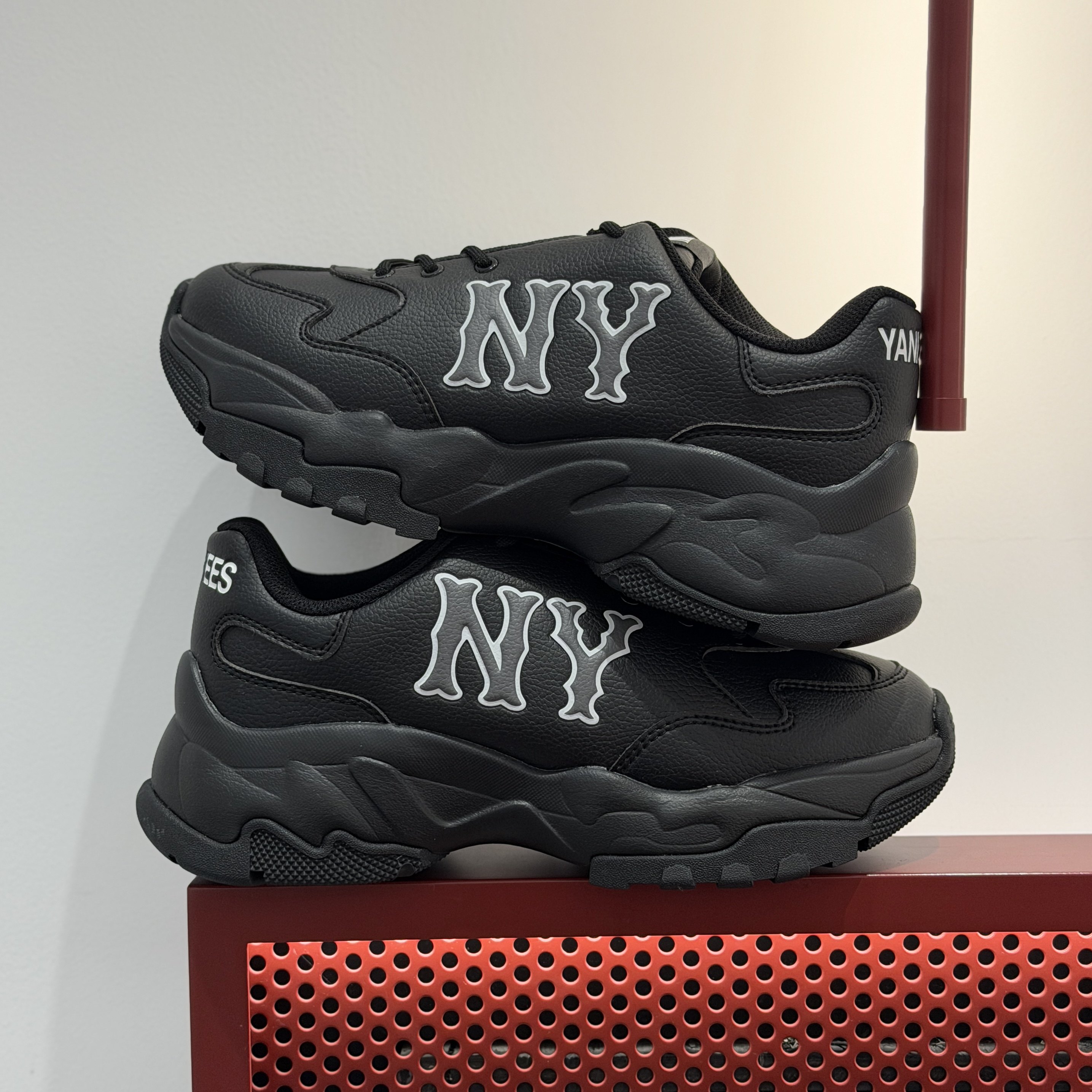 MLB新款情侣老爹鞋男女NY大标复古厚底增高运动休闲鞋3ASHC015N,运动鞋new,老爹鞋,淘宝优惠券,粉丝福利购,淘宝优惠卷