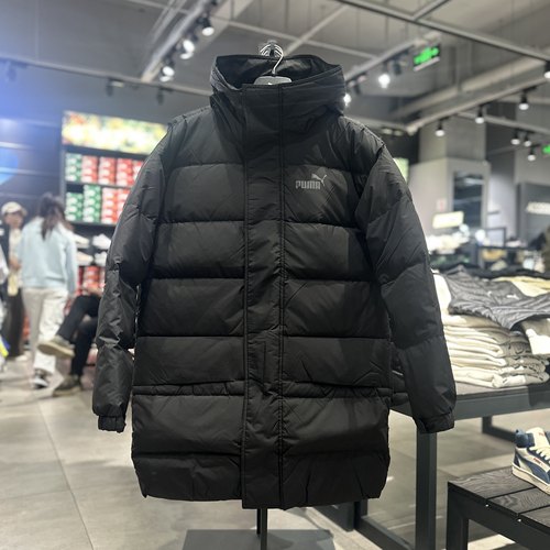 PUMA彪马中性羽绒服24冬季新款运动服保暖夹克连帽长款外套625614