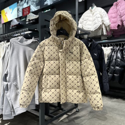 PUMA彪马男女宽松轻盈保暖拉链连帽防风排湿短款羽绒服外套685319