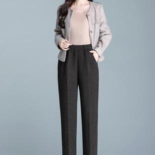 2025新款中老年妈妈裤子加绒小脚裤秋冬绵羊毛加绒2024冬新款裤子