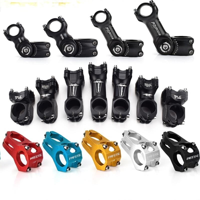 山地自行车公路铝合金25.431.8短加长可调节把立管龙头负角度增高