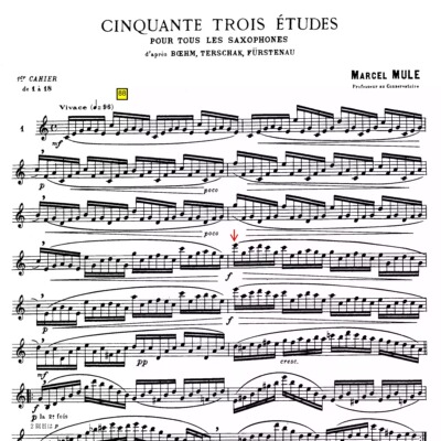 6.穆勒53首萨克斯练习曲 1Marcel Mule Cinquante Trois Etudes 1