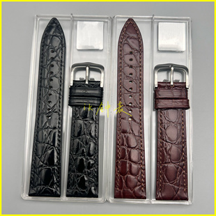 嘉岚浪琴代用表带 头层小牛皮 450鳄鱼石头纹超薄皮带 皮表带售价