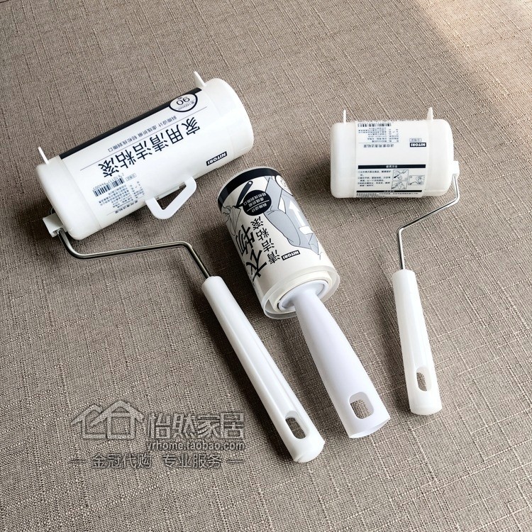 NITORI宜得利家用清洁粘滚衣物除尘地毯滚筒带盒去毛纸可撕替换芯