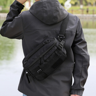 新款1000D考杜拉户外腰包路亚包单肩斜挎包多功能骑行包旅行防水