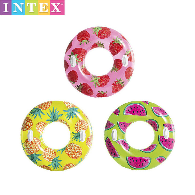 原装正品INTEX成人水果救生圈游泳浮圈腋下圈56261直径107cm