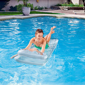 Bestway水上魔毯漂浮床18洞带枕浮排充气垫加厚游泳圈躺椅玩具