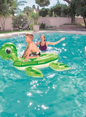 Bestway41041双人海龟坐骑打水板儿童浮排水上充气浮排