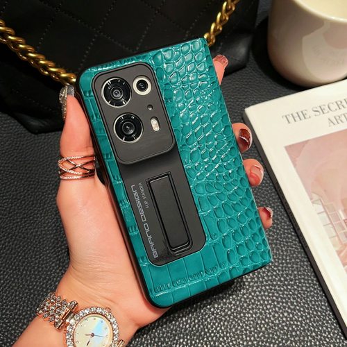 适用OPPOfindn2真皮鳄鱼纹手机壳