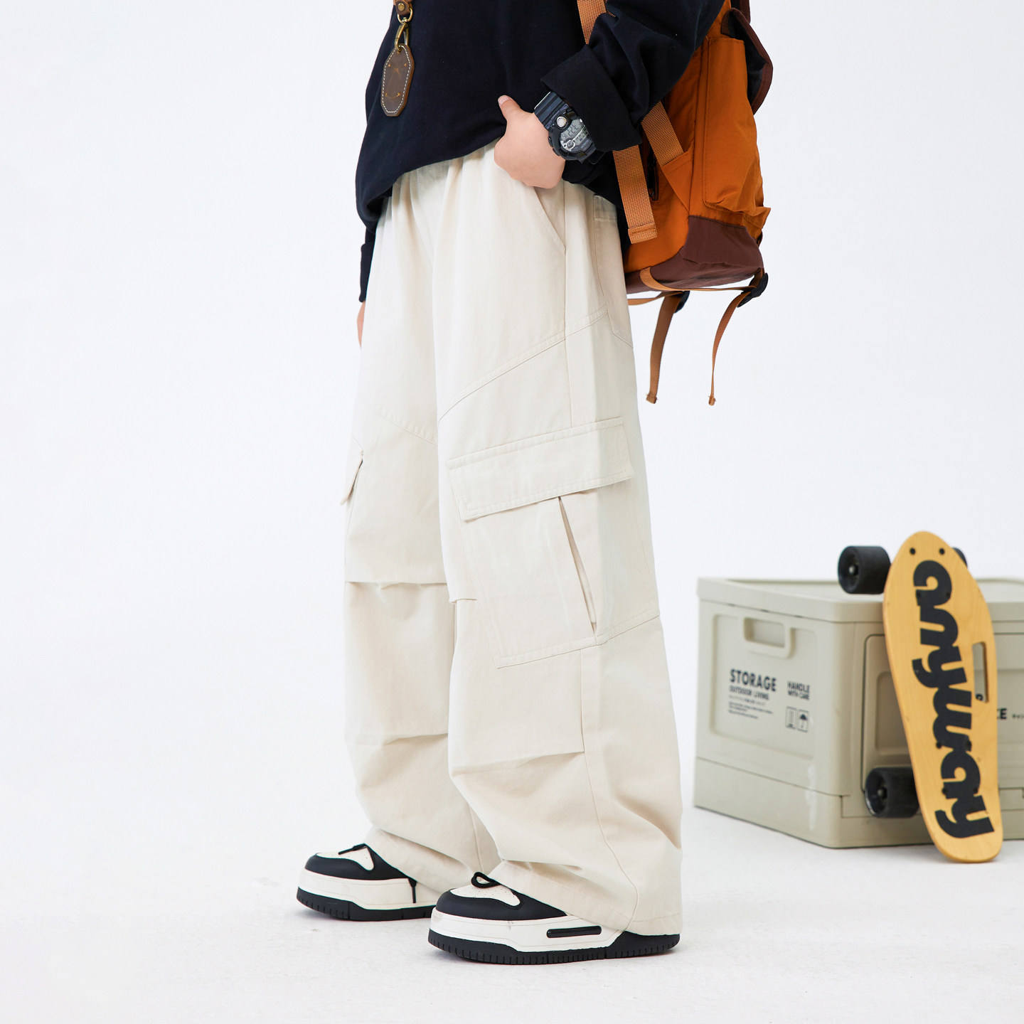 儿童装男童春装裤子2026新款春秋款中大童男孩春季长裤运动卫裤潮