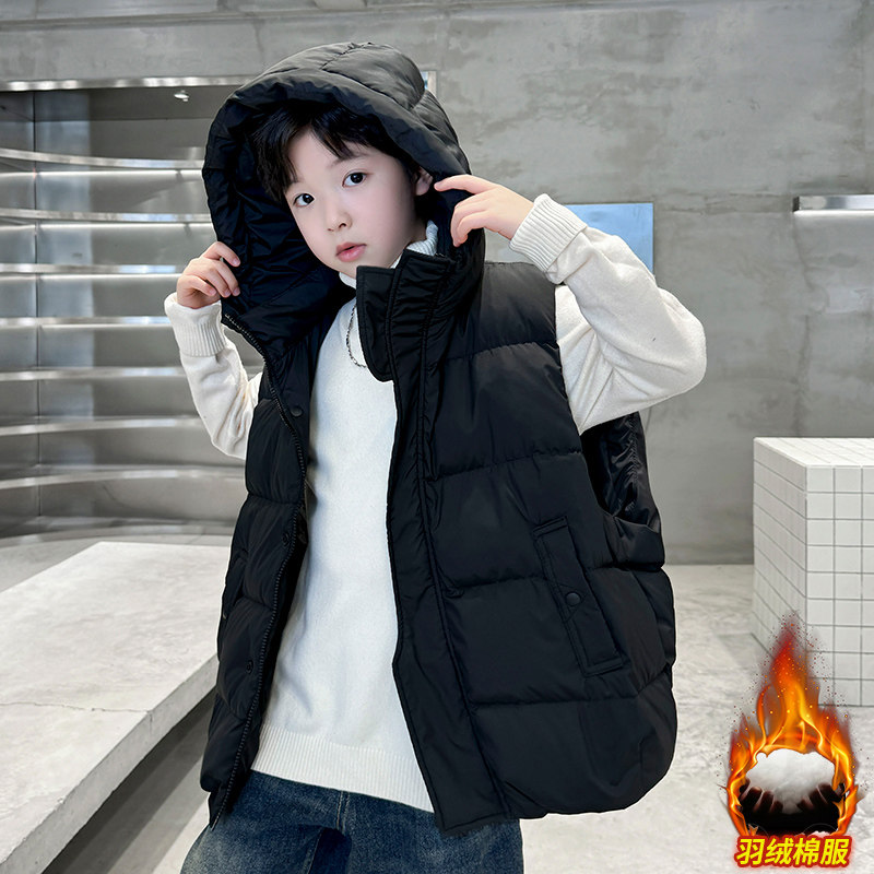 男童马甲秋冬款2025新款外套背心童装棉服男孩冬季儿童加厚棉马夹