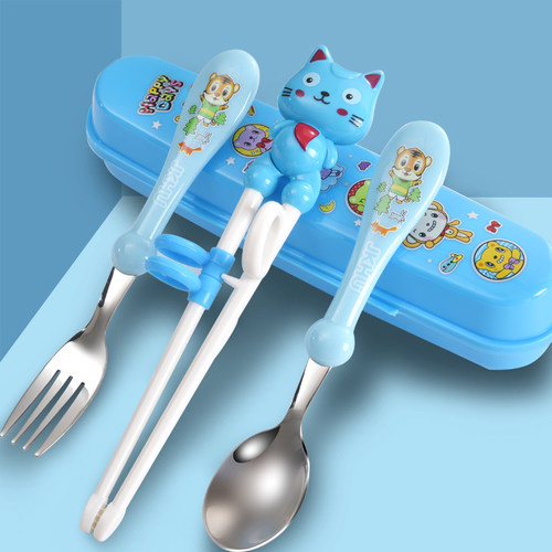 儿童卡通学习筷子宝宝纠正训练筷一段小孩家用吃饭防滑辅助学习筷