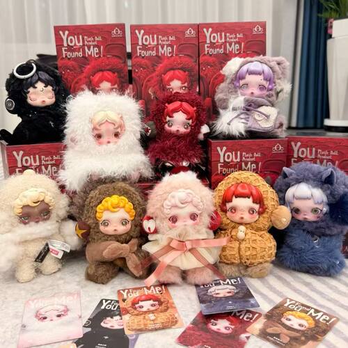 高品质SKULLPANDA不眠剧场毛绒sp三代搪胶潮玩背包挂件盲盒礼物